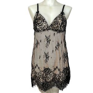 Black and Tan Slip Chemise 🌻